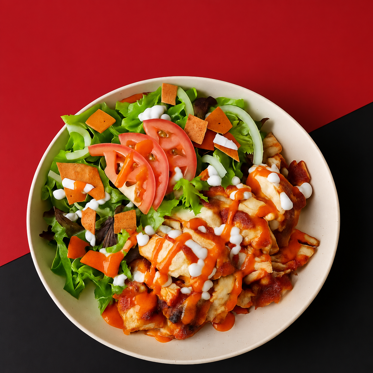 Chicken shawarma salad