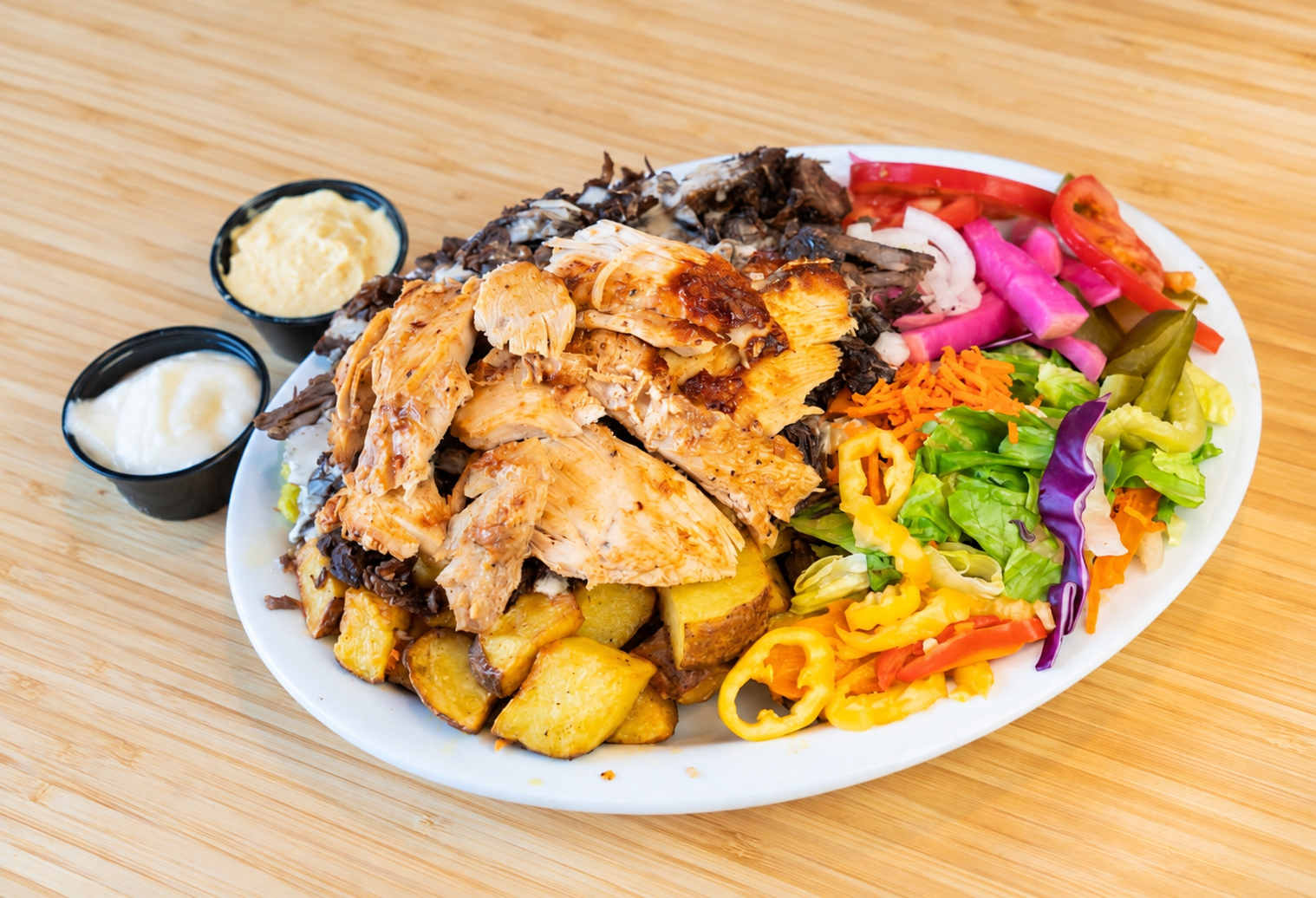 Chicken shawarma platter